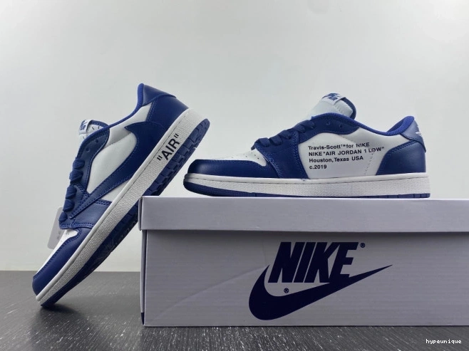HYPE X CUSTOM DM7890-101 SCOTT AIR JORDAN 1 OFF-WHITE TRAVIS X 0811